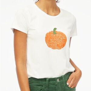 Sequin pumpkin graphic t-shirt